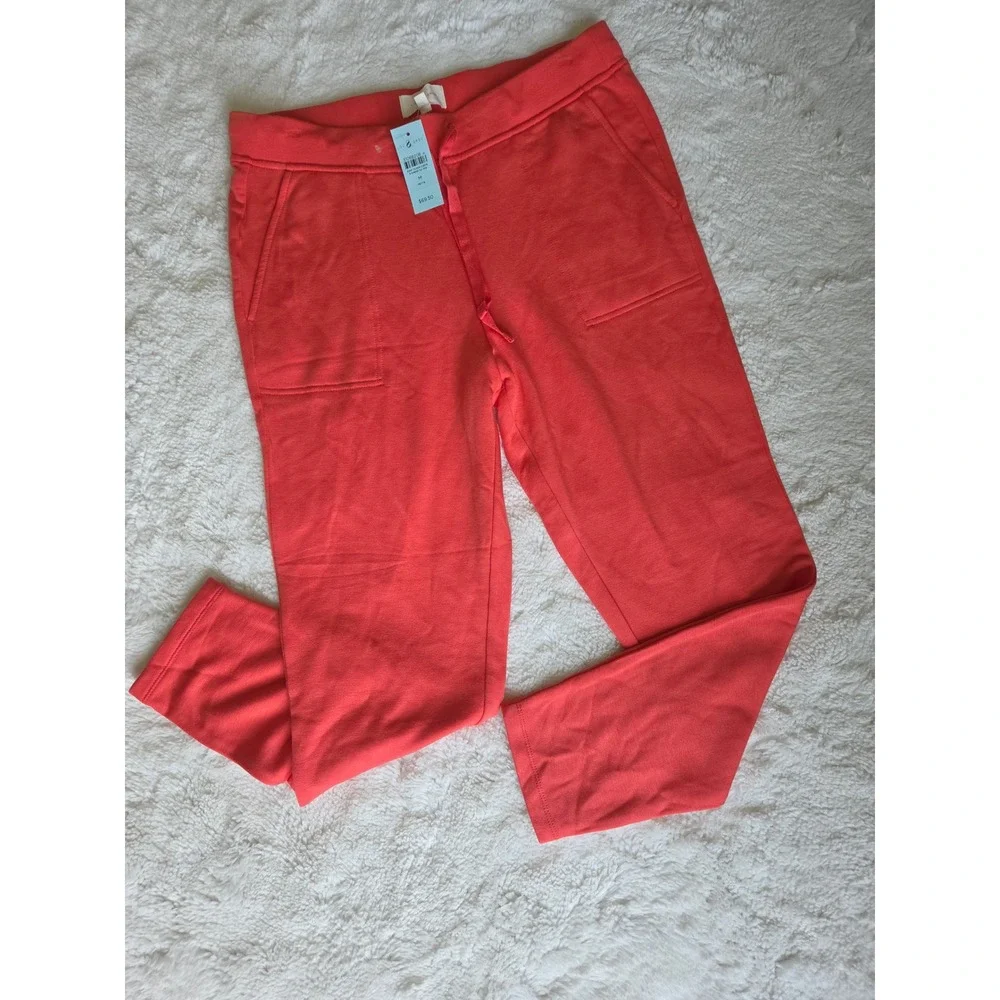 Lou & Grey Zen Bounce Upstate Sweatpants Coral Red Petite Medium NWT Athleisure